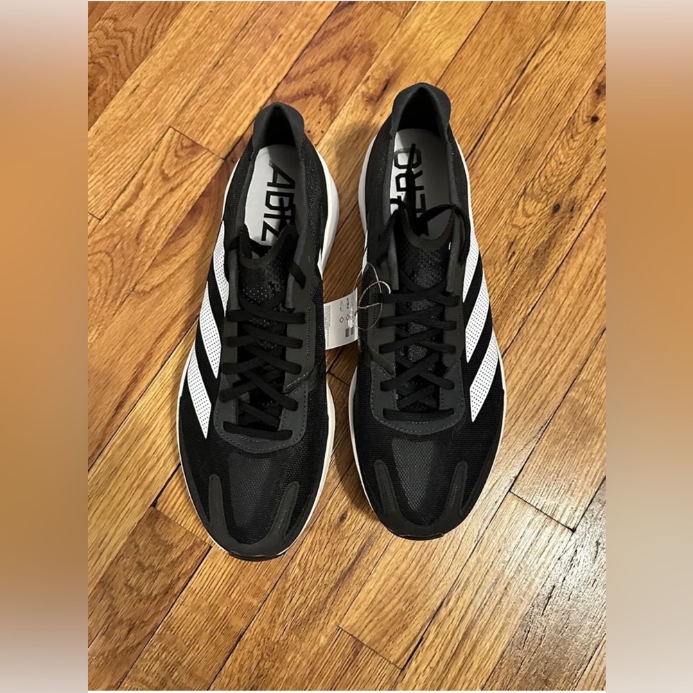 Mens Adidas Adizero Boston 11 Black White Sz 13 Running Shoes GX6651 Yee Max AJ